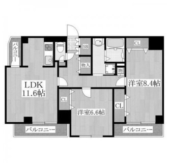 東京都北区中十条３丁目 賃貸マンション 2LDK